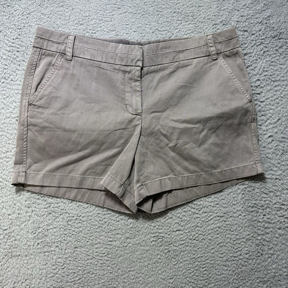 NWT J. Crew 5" Classic Chino Shorts Gray‎ Women's Size 12 Preppy Boho